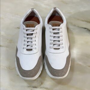 Men's Martin Dingman White and Gray Sneakers